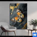 Aluminiumbild Gebürstet Schmetterling Auf Marmor Hochformat Produktvorschau mit dem Bild Schmetterling auf Marmor im Format Hochformat.