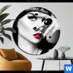 Aluminiumbild Gebürstet Schoene Geheimnisvolle Rund Produktvorschau mit dem Bild Schöne Geheimnisvolle im Format Rund.