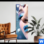 Aluminiumbild Gebürstet Schoenheit In Blau Weiss Schmal Produktvorschau mit dem Bild Schönheit in Blau & Weiss im Format Schmal.