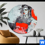 Aluminiumbild Gebürstet Schweigsame Frau Rund Produktvorschau mit dem Bild Schweigsame Frau im Format Rund.