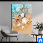 Aluminiumbild Gebürstet Seesterne Muscheln Hochformat Produktvorschau mit dem Bild Seesterne & Muscheln im Format Hochformat.