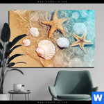 Aluminiumbild Gebürstet Seesterne Muscheln Querformat Produktvorschau mit dem Bild Seesterne & Muscheln im Format Querformat.