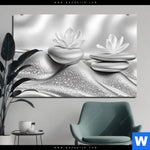 Aluminiumbild Gebürstet Silberne Zen Harmonie Querformat Produktvorschau mit dem Bild Silberne Zen Harmonie im Format Querformat.