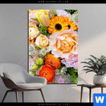 Aluminiumbild Gebürstet Sommerblumen Hochformat Produktvorschau mit dem Bild Sommerblumen im Format Hochformat.