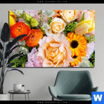 Aluminiumbild Gebürstet Sommerblumen Querformat Produktvorschau mit dem Bild Sommerblumen im Format Querformat.