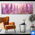 Aluminiumbild Gebürstet Sommeridylle Mit Lavendel Panorama Produktvorschau mit dem Bild Sommeridylle mit Lavendel im Format Panorama.