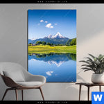 Aluminiumbild Gebürstet Sommerlandschaft In Den Alpen Hochformat Produktvorschau mit dem Bild Sommerlandschaft in den Alpen im Format Hochformat.