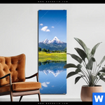 Aluminiumbild Gebürstet Sommerlandschaft In Den Alpen Schmal Produktvorschau mit dem Bild Sommerlandschaft in den Alpen im Format Schmal.