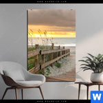 Aluminiumbild Gebürstet Sonnenuntergang Am Strandweg Hochformat Produktvorschau mit dem Bild Sonnenuntergang am Strandweg im Format Hochformat.