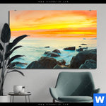 Aluminiumbild Gebürstet Sonnenuntergang Ueber Dem Meer Querformat Produktvorschau mit dem Bild Sonnenuntergang über dem Meer im Format Querformat.