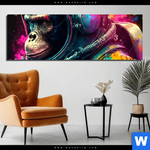 Aluminiumbild Gebürstet Space Monkey Panorama Produktvorschau mit dem Bild Space Monkey im Format Panorama.