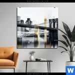 Aluminiumbild Gebürstet Stadt Der Goldenen Traeume Quadrat Produktvorschau mit dem Bild Stadt der goldenen Träume im Format Quadrat.