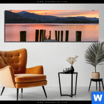 Aluminiumbild Gebürstet Steg In Den Sonnenuntergang Panorama Produktvorschau mit dem Bild Steg in den Sonnenuntergang im Format Panorama.