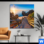 Aluminiumbild Gebürstet Steg Zum Meer Quadrat Produktvorschau mit dem Bild Steg zum Meer im Format Quadrat.