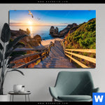 Aluminiumbild Gebürstet Steg Zum Meer Querformat Produktvorschau mit dem Bild Steg zum Meer im Format Querformat.