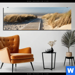 Aluminiumbild Gebürstet Strand Auf Langeoog Panorama Produktvorschau mit dem Bild Strand auf Langeoog im Format Panorama.