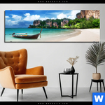 Aluminiumbild Gebürstet Strand In Thailand Panorama Produktvorschau mit dem Bild Strand in Thailand im Format Panorama.