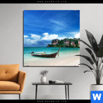 Aluminiumbild Gebürstet Strand In Thailand Quadrat Produktvorschau mit dem Bild Strand in Thailand im Format Quadrat.