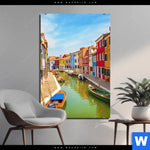 Aluminiumbild Gebürstet Strassen Von Venedig Hochformat Produktvorschau mit dem Bild Straßen von Venedig im Format Hochformat.
