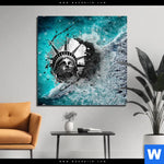 Aluminiumbild Gebürstet Stuermische See Quadrat Produktvorschau mit dem Bild Stürmische See im Format Quadrat.