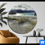 Aluminiumbild Gebürstet Stuermischer Himmel Am Strand Rund Produktvorschau mit dem Bild Stürmischer Himmel am Strand im Format Rund.