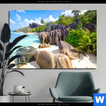Aluminiumbild Gebürstet Suedsee Paradies Querformat Produktvorschau mit dem Bild Südsee Paradies im Format Querformat.