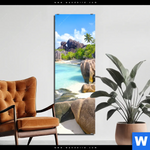 Aluminiumbild Gebürstet Suedsee Paradies Schmal Produktvorschau mit dem Bild Südsee Paradies im Format Schmal.