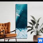 Aluminiumbild Gebürstet Surfer Welle Schmal Produktvorschau mit dem Bild Surfer Welle im Format Schmal.