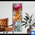 Aluminiumbild Gebürstet Tiger Blumen Schmal Produktvorschau mit dem Bild Tiger & Blumen im Format Schmal.