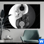 Aluminiumbild Gebürstet Totenkopf Yin Yang Querformat Produktvorschau mit dem Bild Totenkopf Yin Yang im Format Querformat.