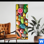 Aluminiumbild Gebürstet Tropische Fruechte Schmal Produktvorschau mit dem Bild Tropische Früchte im Format Schmal.
