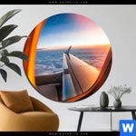 Aluminiumbild Gebürstet Ueber Den Wolken Rund Produktvorschau mit dem Bild Über den Wolken im Format Rund.