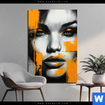 Aluminiumbild Gebürstet Urban Art Gesicht Hochformat Produktvorschau mit dem Bild Urban Art Gesicht im Format Hochformat.