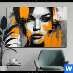 Aluminiumbild Gebürstet Urban Art Gesicht Querformat Produktvorschau mit dem Bild Urban Art Gesicht im Format Querformat.