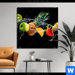 Aluminiumbild Gebürstet Viele Fruechte Quadrat Produktvorschau mit dem Bild Viele Früchte im Format Quadrat.