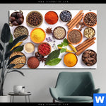 Aluminiumbild Gebürstet Vielfaeltige Gewuerze Querformat Produktvorschau mit dem Bild Vielfältige Gewürze im Format Querformat.