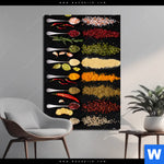Aluminiumbild Gebürstet Vielfalt An Exotischen Gewuerzen Hochformat Produktvorschau mit dem Bild Vielfalt an exotischen Gewürzen im Format Hochformat.