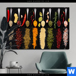 Aluminiumbild Gebürstet Vielfalt An Exotischen Gewuerzen Querformat Produktvorschau mit dem Bild Vielfalt an exotischen Gewürzen im Format Querformat.