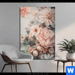 Aluminiumbild Gebürstet Vintage Blueten Im Retro Stil Hochformat Produktvorschau mit dem Bild Vintage Blüten im Retro-Stil im Format Hochformat.