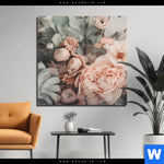 Aluminiumbild Gebürstet Vintage Blueten Im Retro Stil Quadrat Produktvorschau mit dem Bild Vintage Blüten im Retro-Stil im Format Quadrat.