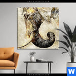 Aluminiumbild Gebürstet Vintage Elefant Quadrat Produktvorschau mit dem Bild Vintage Elefant im Format Quadrat.