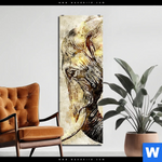 Aluminiumbild Gebürstet Vintage Elefant Schmal Produktvorschau mit dem Bild Vintage Elefant im Format Schmal.