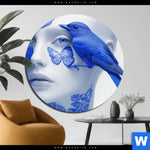 Aluminiumbild Gebürstet Vogelfreunde Rund Produktvorschau mit dem Bild Vogelfreunde im Format Rund.