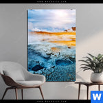 Aluminiumbild Gebürstet Vulkan Island Hochformat Produktvorschau mit dem Bild Vulkan Island im Format Hochformat.