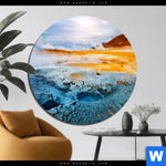 Aluminiumbild Gebürstet Vulkan Island Rund Produktvorschau mit dem Bild Vulkan Island im Format Rund.