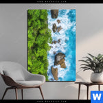 Aluminiumbild Gebürstet Wald Meer Hochformat Produktvorschau mit dem Bild Wald & Meer im Format Hochformat.