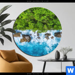 Aluminiumbild Gebürstet Wald Meer Rund Produktvorschau mit dem Bild Wald & Meer im Format Rund.