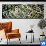 Aluminiumbild Gebürstet Wald Strasse Luftaufnahme Panorama Produktvorschau mit dem Bild Wald & Straße Luftaufnahme im Format Panorama.