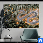 Aluminiumbild Gebürstet Wald Strasse Von Oben Querformat Produktvorschau mit dem Bild Wald & Straße von oben im Format Querformat.