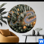 Aluminiumbild Gebürstet Wald Strasse Von Oben Rund Produktvorschau mit dem Bild Wald & Straße von oben im Format Rund.